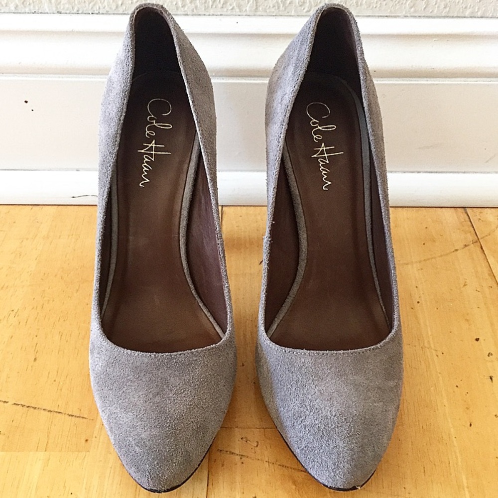 Cole Haan Grey Suede Pumps